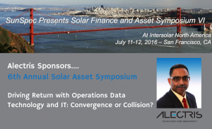 Alectris at SunSpec Solar Asset symposium 2016 Laks Sampath-1