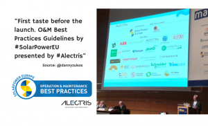 First taste before the launch. O&M Best Practices Guidelines by #SolarPowerEU presented by #Alectris web
