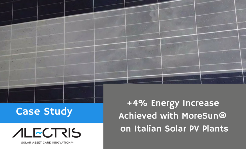 +4 Energy Increase Achieved with MoreSun® on Italian Solar PV Plants