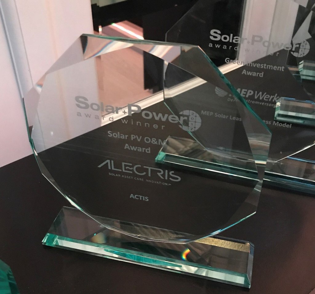 Alectris wins solar plus power award for ACTIS, solar software