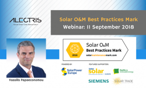 Alectris participates in the Sept 11 webinar Solar O&M Best Practices Mark